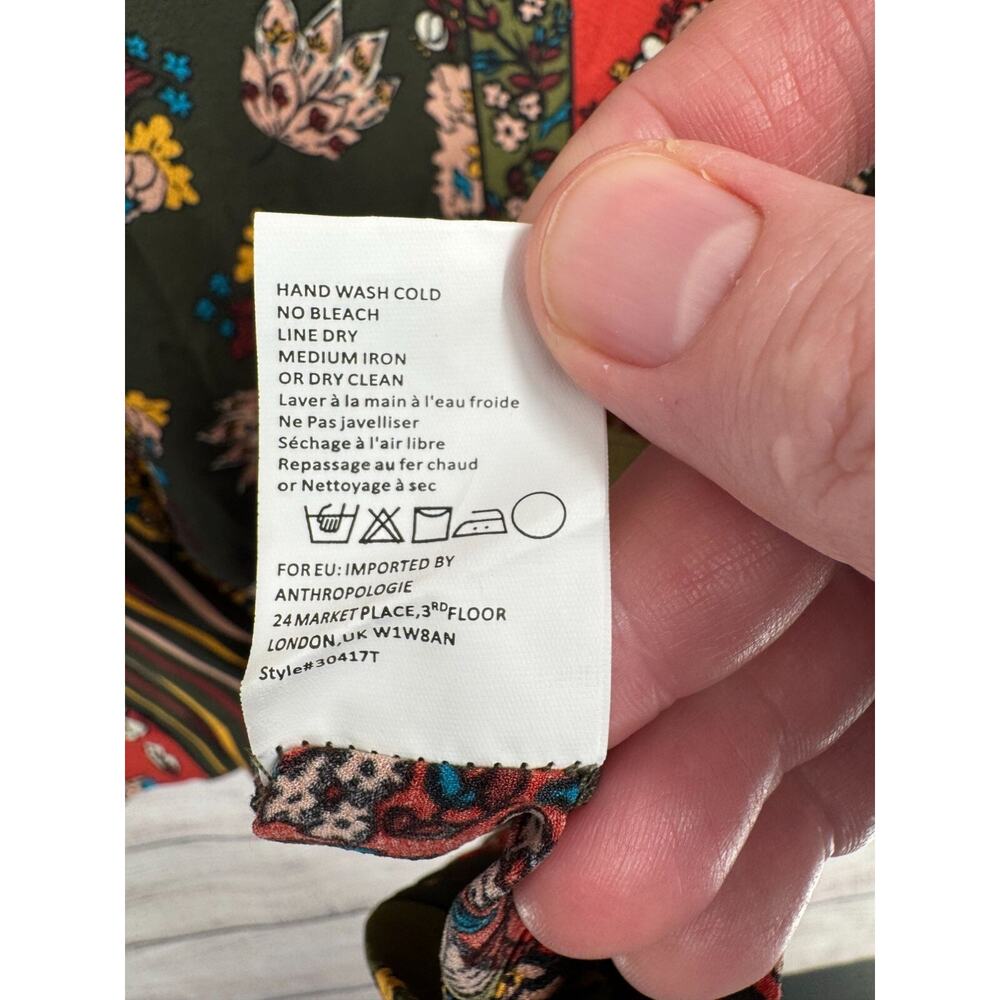 Tiny Anthropologie BOHO Mixed Print Mini Dress Wo… - image 9